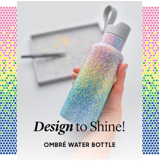 How to bling your own ombre rhinestone water bottle