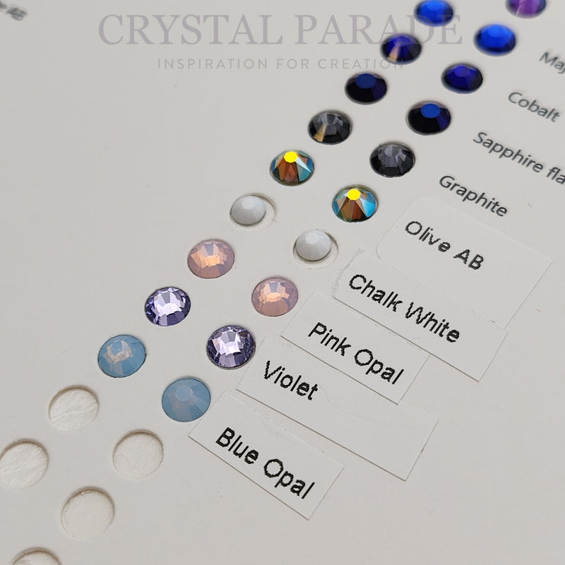 Zodiac Flatback Crystals Colour Chart