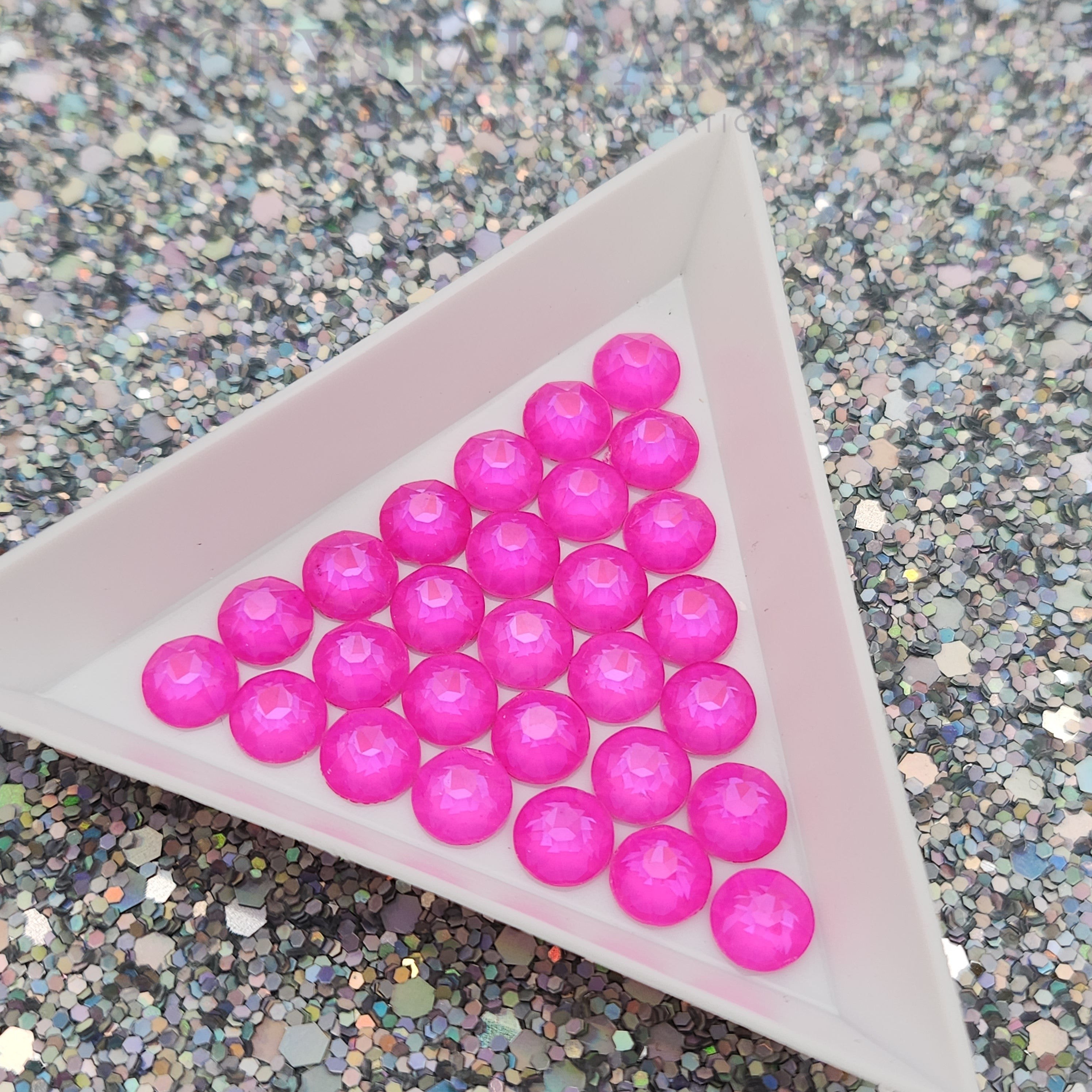 Zodiac Non Hotfix Crystals - Stunning! Neon Pink Shimmer