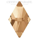 Swarovski 10x6mm Non Hot Fix Rhombus - Pack of 10 golden shadow