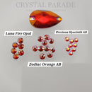 Zodiac Crystal Peardrop Sew on Stone - Fire Opal