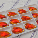 Zodiac Crystal Peardrop Sew on Stone - Fire Opal