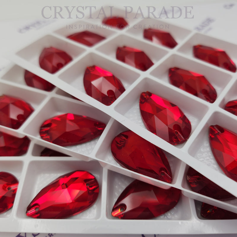 Zodiac Crystal Peardrop Sew on Stone - Light Siam