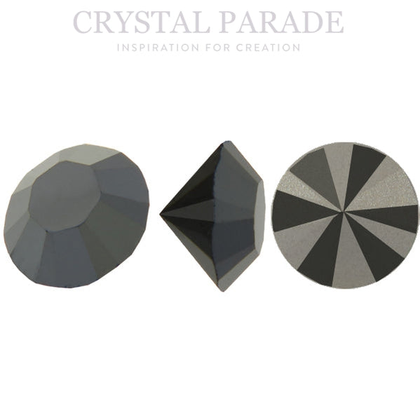 Swarovski 1100 Round Chaton Various Sizes Jet Hematite Unfoiled