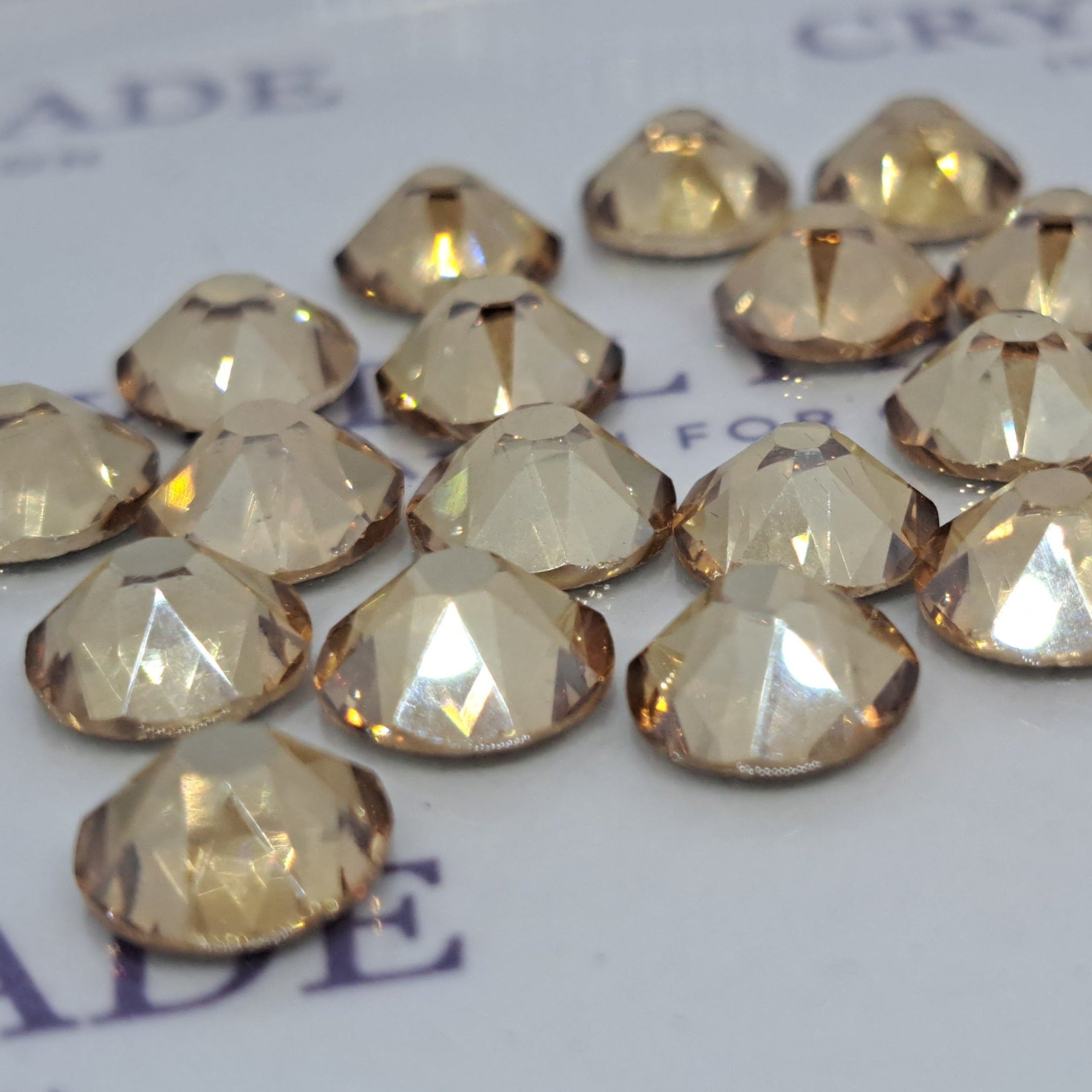 Gold Rhinestones - Dancewear, Nail Art, Bridal Wear, & More Gold Rhinestones - Dancewear, Nail Art, Bridal Wear, & More