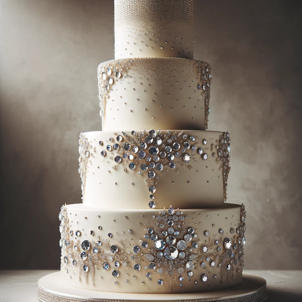 How To Bling Your Wedding Cakes With Rhinestones