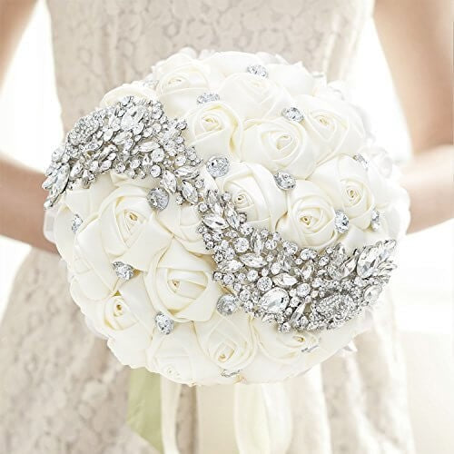 Adding Rhinestones to Wedding Florals and Bouquets