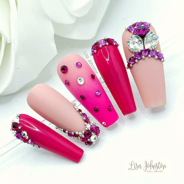 Embedding Rhinestones in Gel Manicures for Durability