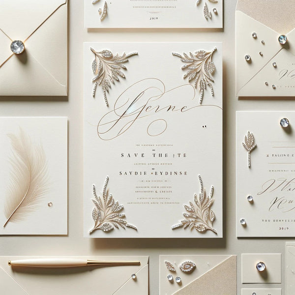 Luxurious Rhinestone Wedding Invitations and Stationery