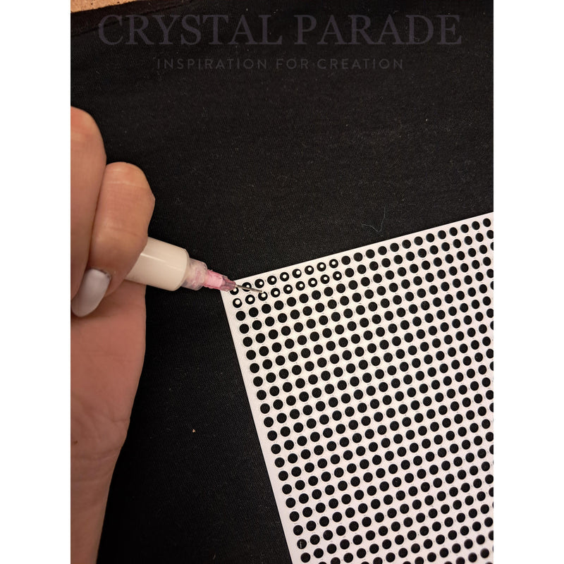 Rhinestone Placement Guidance Grid Stencils - Straight Lines SS16 (4mm)