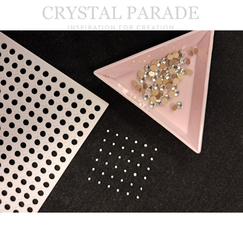 Rhinestone Placement Guidance Grid Stencils - Straight Lines SS16 (4mm)