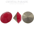 Swarovski 1028 Pointy Back Round Chaton Various Sizes - Dark Red Coral