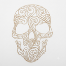 Zodiac Hotfix Crystal Iron on Transfers - Skull (Golden Shadow)