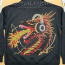 Zodiac Hotfix Crystal Iron on Transfers - Dragon with Headphones
