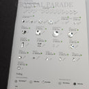 Preciosa Sample Card - Flatback Shapes