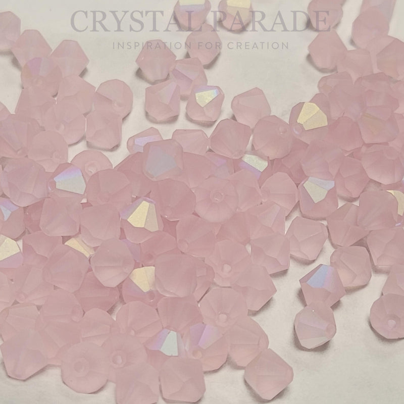 Preciosa Bicone Bead Pink Sapphire AB Matte