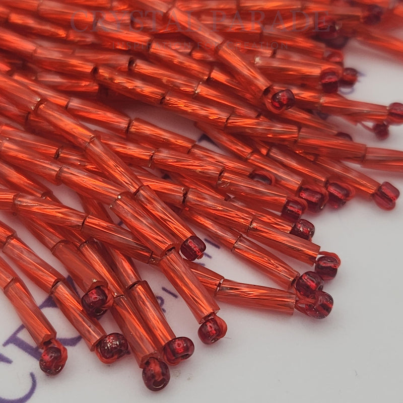Limited Edition - Zodiac Bugle Bead Dropper Bunch - Light Siam
