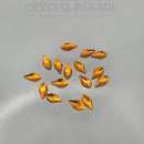 Zodiac Crystal Leaf Shape 3x6mm Orange - Pack of 20