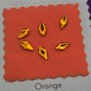 Zodiac Crystal Leaf Shape 3x6mm Orange - Pack of 20