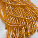 Zodiac Bugle Bead Dropper Bunch - Peach Shimmer