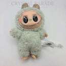 Hand Embellished Labubu Style Keychain - Green Grape