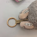 Hand Embellished Labubu Style Keychain - Sesame Bean