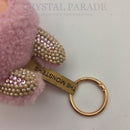 Hand Embellished Labubu Style Keychain - Lychee Berry