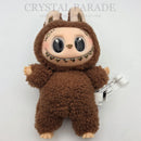 Hand Embellished Labubu Style Keychain - Chestnut Cocoa