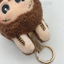 Hand Embellished Labubu Style Keychain - Chestnut Cocoa