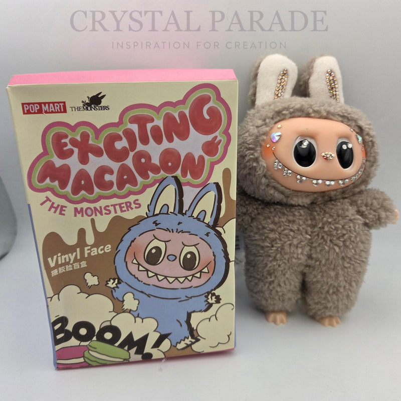 Hand Embellished Labubu Style Keychain - Toffee