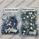 SLIGHT SECONDS Luna Non Hotfix Rhinestones SS34 - Jet AB