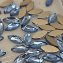 Zodiac Crystal Navette 3.8x8mm Light Sapphire - Pack of 20