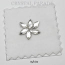 Zodiac Crystal Leaf Shape 8mm Clear - Pack of 20