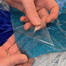 Hotfix Transfer Rhinestone Sheet SS8 (2.7mm) Peacock Blue - 24cm x 39cm