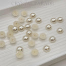 Zodiac Half Drilled Pearls 8mm Pack of 100 - Ivory
