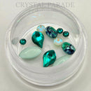 Nail Art Crystal Placement Kit - Jade Glow