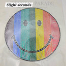 Zodiac Hotfix Crystal Iron on Transfers - Rainbow Smiley Face