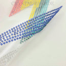 Zodiac Hotfix Crystal Iron on Transfers - Rainbow Lightning Bolt
