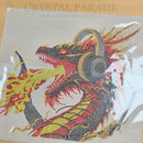 Zodiac Hotfix Crystal Iron on Transfers - Dragon with Headphones
