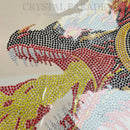 Zodiac Hotfix Crystal Iron on Transfers - Dragon with Headphones