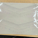 Zodiac Hotfix Crystal Transfer Wide V Neck/ Skirt - Clear