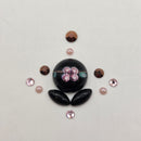 Nail Art Crystal Placement Kit - Black & Pink