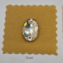 Zodiac Crystal Oval Sew on Stone - Golden Shadow
