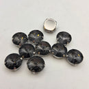 Luna Rivoli Sew on Stone in Silver Setting - Black Diamond