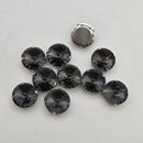 Luna Rivoli Sew on Stone in Silver Setting - Black Diamond