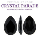 Swarovski Fancy Pearshape 28x17mm - Jet Unfoiled