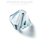 Preciosa Bicone Bead Silver Aquamarine