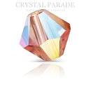 Preciosa Bicone Bead Rose Peach AB