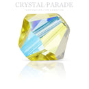 Preciosa Bicone Bead Acid Yellow AB 2X