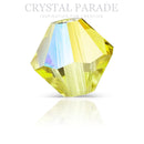 Preciosa Bicone Bead Acid Yellow AB